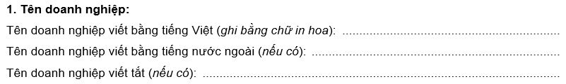 Hồ sơ thành lập doanh nghiệp tư nhân